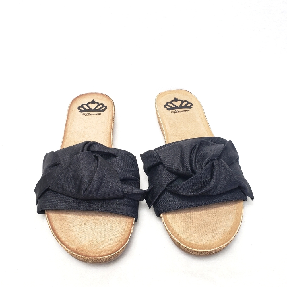 Fergalicious Moshi Black Sandals sz 6 - Picture 5 of 7